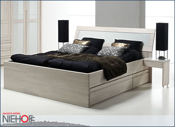 Jabo Betten Basic in weiss lasiert