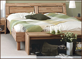 Jabo Bett System 75 in Kernbuche