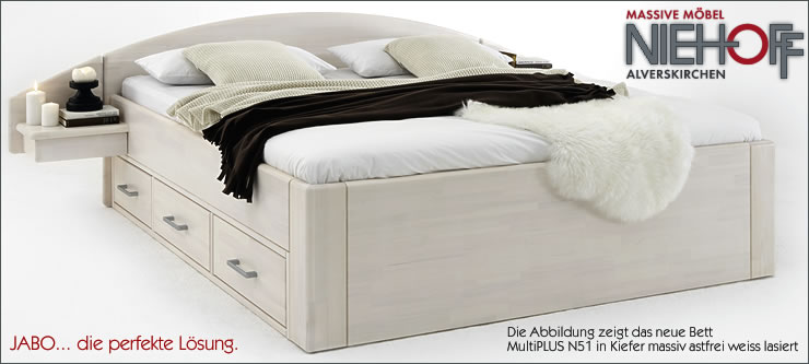 Jabo betten - MultiPlus N51 in Kiefer oder Kernbuche